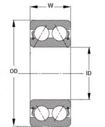 Cuscinetto a sfera angolare 40BG05S1G 2DS del contatto del A/C del compressore di fila automobilistica del doppio 0