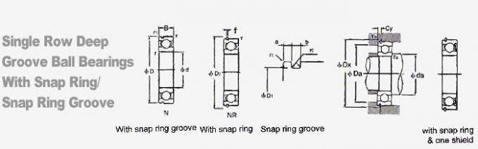 Carico radiale profondo non standard 63/32N della scanalatura di anello improvviso dei cuscinetti a sfera della scanalatura 0