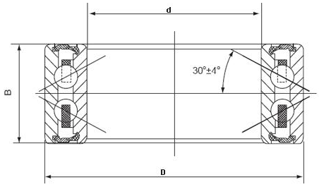 cuscinetto automatico con cuscinetto a sfera del compressore di stato dell'aria di fila del doppio 4608-9AC2RS 0