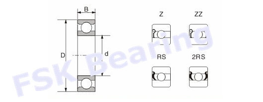 Alternatore automobilistico di NSK B17-114 DDWAXC4 che sopporta singola fila non standard 3