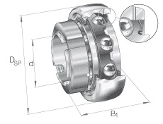 Accessori radiali della macchina tessile dei cuscinetti a sfera dell'inserzione di qualità GSH35-2RSR-B della GERMANIA 0