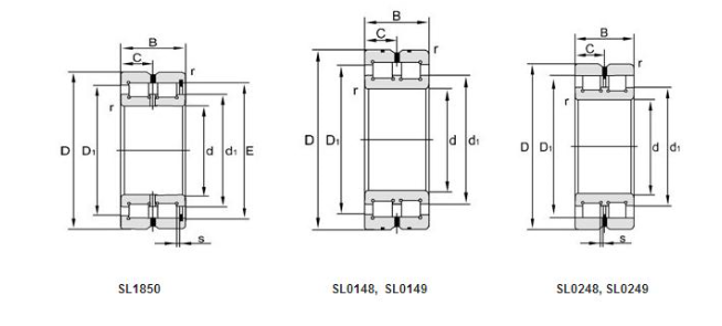 I cuscinetti a rulli cilindrici del complemento completo di SL01 4848-A- C3 raddoppiano il × del × 300mm di fila 240mm 60 millimetri 0