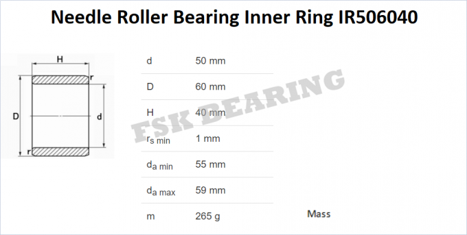 Manica interna di Bush dell'acciaio al cromo di Thicked IR506040 IR556025 IR556035 Ring For Needle Roller Bearing Gcr15 0