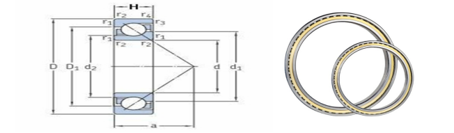 Grande dimensione 7260-B-MP-UA singola fila angolare sfera di contatto con cuscinetto in ottone 300*540*65mm 6