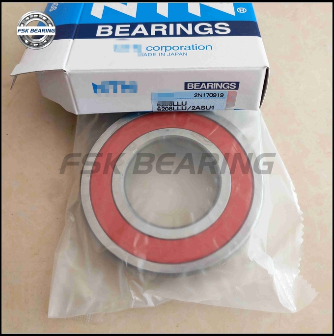 Silent 6208 2RS Deep Groove Radial Ball Bearing Single Row per biciclette e motociclette 7