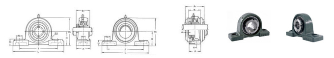 ABEC-5 UKP317 Alloggiamento a blocco cuscino 75*221*420 mm Per apparecchiature di trasporto 8